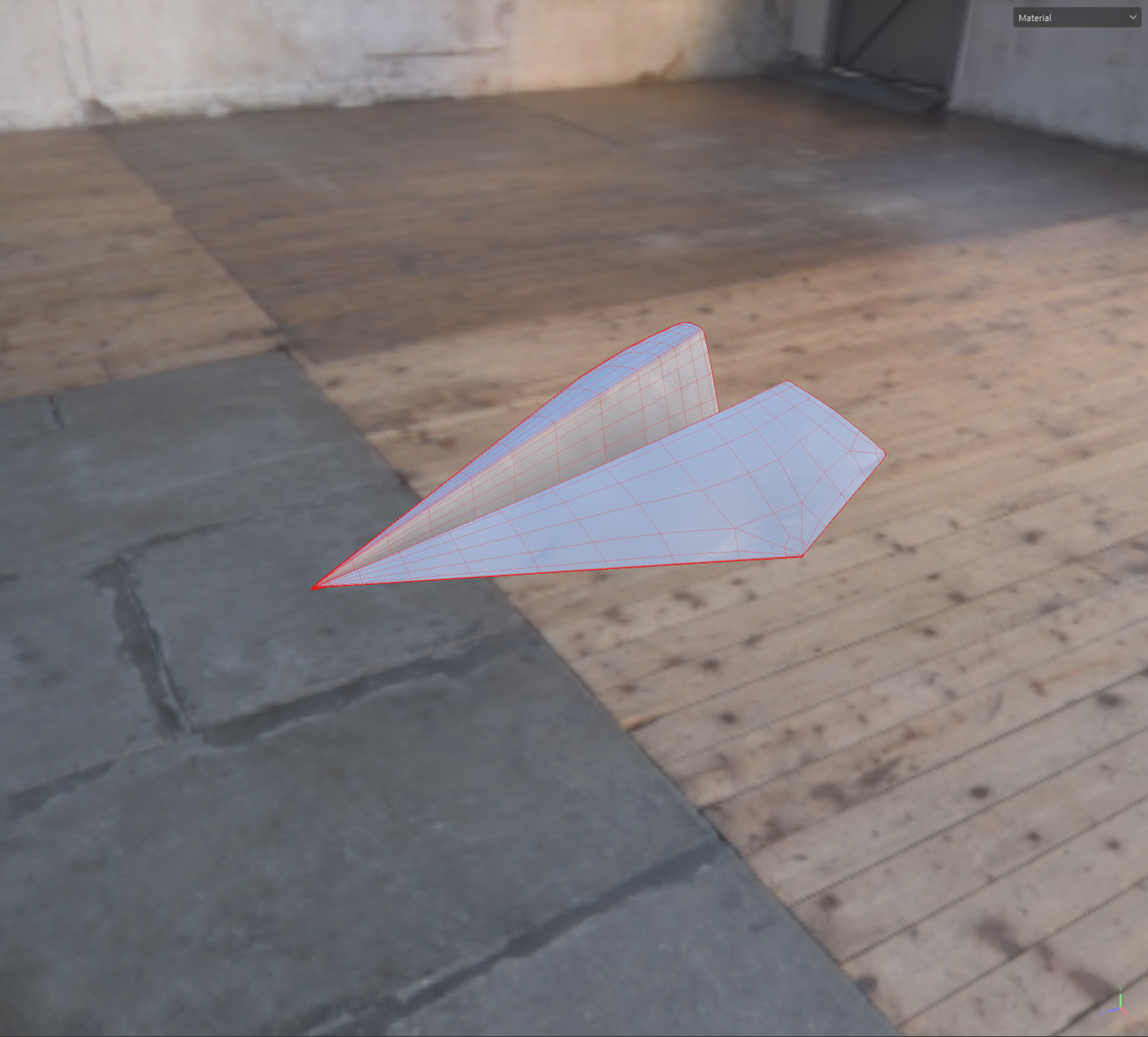 종이비행기와이어프레임